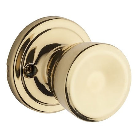 Kwikset Abbey Knob Interior Single Cylinder Handleset Trim, Bright Polished Brass 966A-3GC